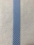 Vintage Blue & White Gingham Bias Trim 15/16"x 3 Yards