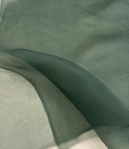 Blue Green Spruce - Hand Dyed Silk Organza