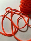 Bright Orange Stretch Tubular Spaghetti Strap Cording Tubing Trim - 1/4" x 10 Yards