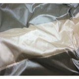 Remnant Sale - Gray & Cream Stripe Silk TAFFETA Fabric 18"x27"