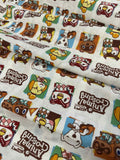 Animal Crossing Primary Friend Springs Creative Nintendo Cotton Fabric