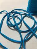 Turquoise Blue Stretch Tubular Spaghetti Strap Cording Tubing Trim - 1/4" x 10 Yards