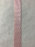 Vintage Pink Plaid Check Satin Jacquard Ribbon 1" wide Made in England - 3 Yards