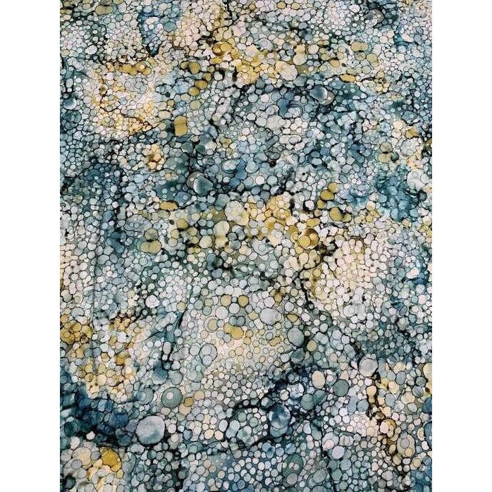 Bubble Texture Teal/Multi - Journey - by Melanie Samra for Northcott Cotton Fabric - Fat 1/4 18"x22"