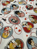 All My Heart Lockets by Riley Blake J Wecker Frisch 100% Cotton Fabric Retro Valentine's Day