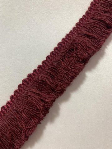 Vintage Tassel Fringe Trim Burgundy Red 1.5" wide