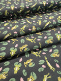 Frogs and Lily Pads - On The Lake by Lewis & Irene 100% Cotton Fabric