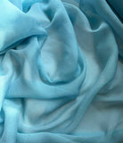 Robin's Egg Blue Green - Crinkle Silk Chiffon Fabric