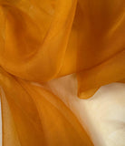 Pumpkin Orange - Hand Dyed Silk Organza