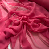 Rouge Reddish Pink - Silk Chiffon Fabric 8 momme weight