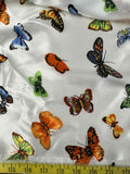 Butterflies - Silk Charmeuse Fabric