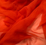 Blood Orange - 3mm Hand Dyed Silk Gauze Chiffon