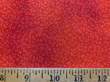 Orange with Silver Glitter Sparkle Tiny Leaves Cotton Fabric Vintage 1999 OOP Blank Textiles