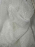 White Gingham Seersucker Gauze - Silk Chiffon Fabric
