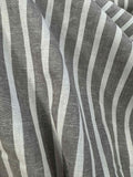 Gray & White Stripe 100% Cotton Chambray Fabric