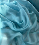 Robin's Egg Blue Green - Crinkle Silk Chiffon Fabric