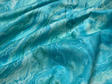 Dark Turquoise Wave Texture, Tranquil Waters by Deborah Edwards for Northcott Cotton Fabric DP27210-64