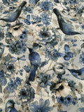 Blue Birds Butterflies Dragonflies Floral by Wild Apple 100% Cotton Fabric