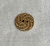 Swirl Wood Round Button - Dill Buttons Brand (2 Sizes to Choose From)