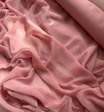 Dusty Rose Pink - Silk Chiffon Fabric 8 momme weight