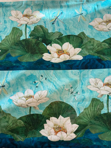 Dark Blue Multi Border Stripe, Tranquil Waters by Deborah Edwards for Northcott Cotton Fabric DP27207-48