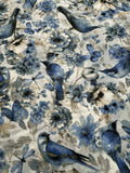 Blue Birds Butterflies Dragonflies Floral by Wild Apple 100% Cotton Fabric