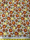 Fancy Fruit by Maywood Studio 100% Cotton Fabric - Oranges & Lemons Citrus
