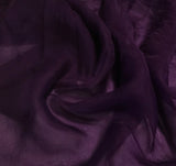 Amethyst Purple - Hand Dyed Silk Organza - 8"x110" Remnant