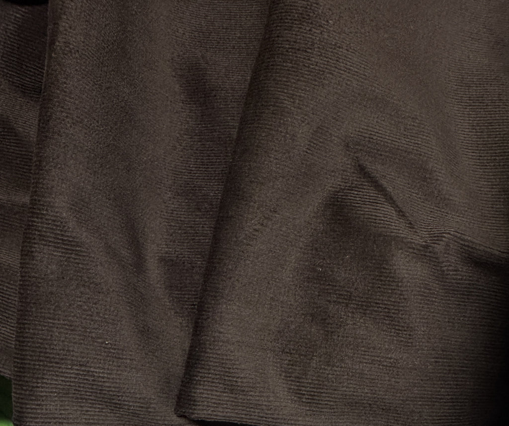 Chocolate Brown Stretch Cotton Corduroy Fabric