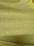 Yellow Dotted Swiss Rayon Heirloom Fabric