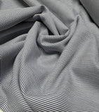 Navy Blue & White Stripe Russell Pincord Imperial Cotton - Spechler-Vogel Fabric