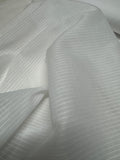 White Stripe Cotton Voile Fabric