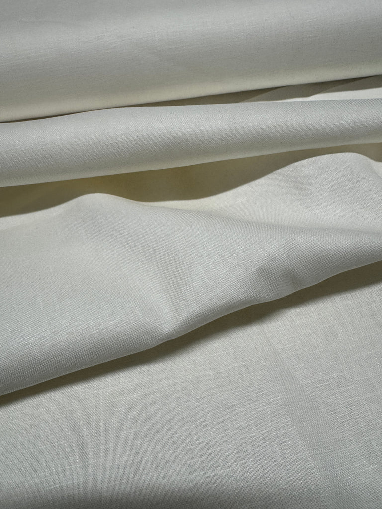 White Cotton/ Linen Fabric