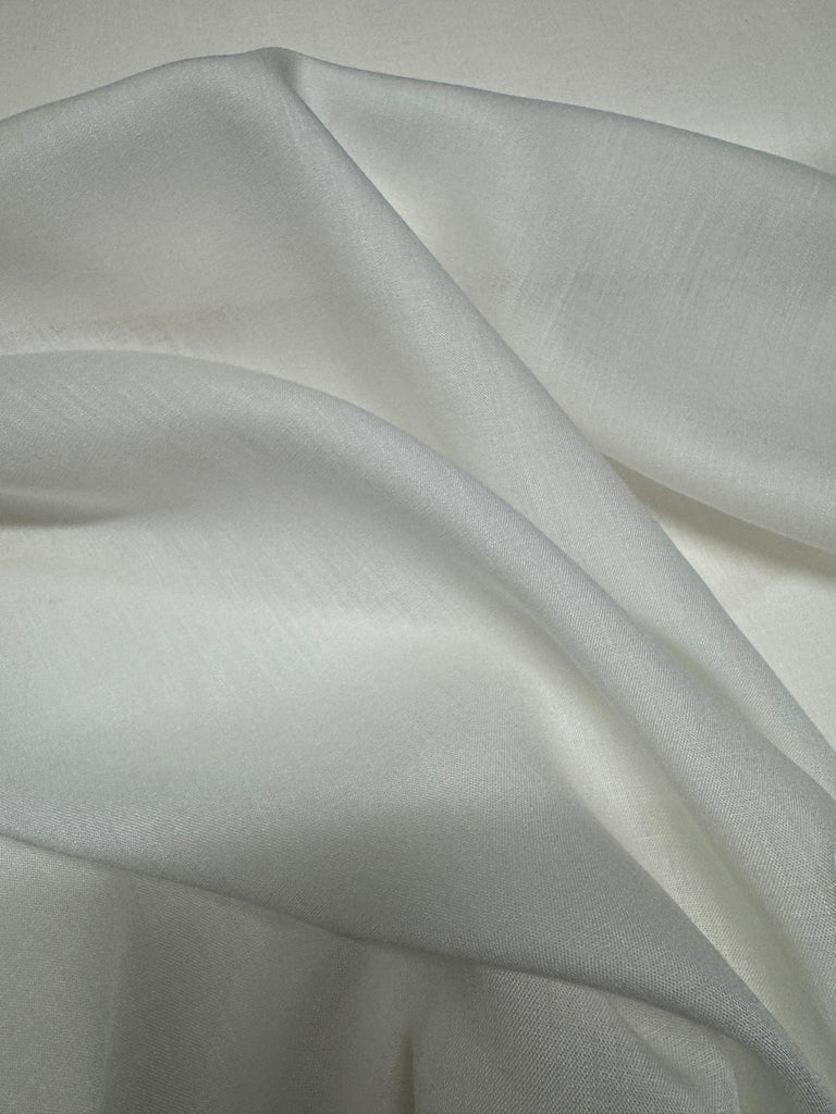 Off White Rayon Challis Fabric