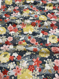 The Moon Rabbit Japanese Floral Night - Paintbrush Studio Cotton Fabrics
