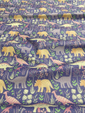 Dinosaur Stories - Land Dinos Purple - Paintbrush Studio Cotton Fabrics