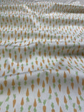 Bunny Trail - Orange Carrots on White - Paintbrush Studio Cotton Fabrics