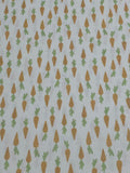 Bunny Trail - Orange Carrots on White - Paintbrush Studio Cotton Fabrics