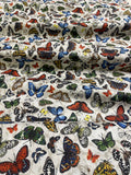 Frolicking Fields Butterflies White- Paintbrush Studio Cotton Fabrics
