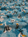 Disney Frozen Olaf Winter Snowflakes Fleece - Fleece Fabric - Springs Creative