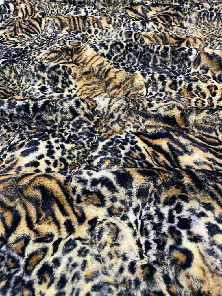 Luxe Wildcat Bengal Cheetah - Cuddle Minky Faux Leopard Fur Fabric