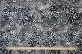 Luxe Wildcat Chromi Black White Gray - Cuddle Minky Faux Leopard Fur Fabric