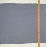 White with Blue Stripe - 100% Cotton Challis Fabric