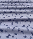 Blue Ditsy Floral Linen & Rayon Blend Fabric