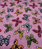 Plum Bonnie Butterflies - Maywood Studio Cotton Flannel Fabric
