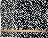 Luxe Baby Zebra Black White- Cuddle Minky Faux Fur Fabric