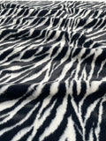Luxe Baby Zebra Black White- Cuddle Minky Faux Fur Fabric