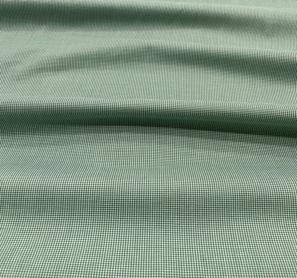 Forest Green Micro Check Gingham Imperial Combed Poly/Cotton Fabric Spechler-Vogel
