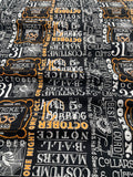 Costume Maker's Ball Ticket Text Black J Wecker Frisch Riley Blake Cotton Fabric