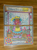 Where Love is Planted, Love is Gathered 35"x45" Vintage Panel Cotton Fabric